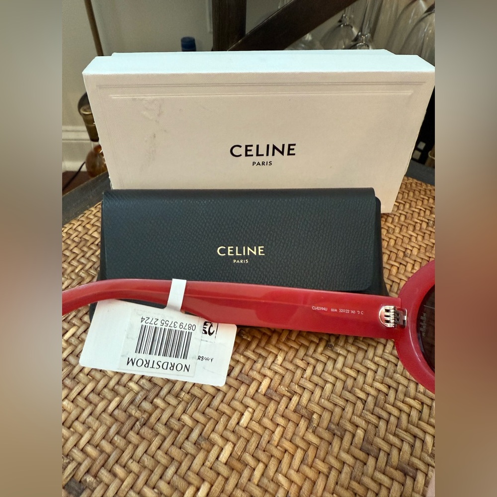 Celine Triomphe 52mm oval Sunglasses - Picture 6 of 9